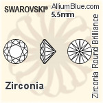 施華洛世奇 Zirconia 圓形 純潔Brilliance 切工 (SGRPBC) 5.25mm - Zirconia