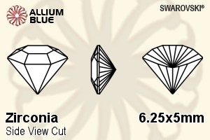 SWAROVSKI GEMS Cubic Zirconia Freeform Side View Fancy Morganite 6.25x5.00MM normal +/- FQ 0.060