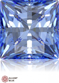 SWAROVSKI GEMS Cubic Zirconia Square Princess PB Fancy Light Blue 6.00MM normal +/- FQ 0.035