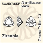 スワロフスキー Zirconia Trillion カット (SGTRIL) 6mm - Zirconia