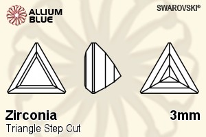 Swarovski Zirconia Triangle Cut Corner Cut (SGZTSC) 3mm - Zirconia
