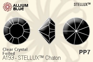 STELLUX™ Chaton (A193) PP7 - Clear Crystal With Gold Foiling