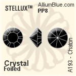 STELLUX™ Chaton (A193) PP8 - Color With Gold Foiling