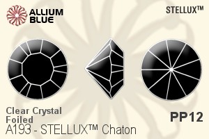 STELLUX™ Chaton (A193) PP12 - Clear Crystal With Gold Foiling