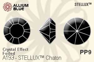 STELLUX™ Chaton (A193) PP9 - Crystal Effect With Gold Foiling
