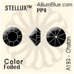 STELLUX™ Chaton (A193) PP6 - Color (Half Coated) With Gold Foiling