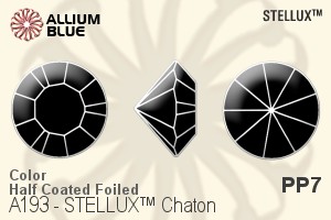 STELLUX™ Chaton (A193) PP7 - Color (Half Coated) With Gold Foiling