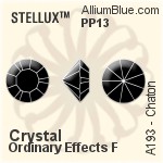 STELLUX™ チャトン (A193) PP6 - クリスタル エフェクト 裏面ゴールドフォイル