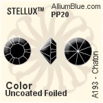 スワロフスキー STELLUX チャトン (A193) PP20 - カラー（コーティングなし） ゴールドフォイル