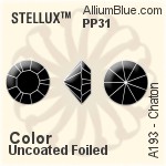 スワロフスキー STELLUX チャトン (A193) PP31 - カラー（コーティングなし） ゴールドフォイル