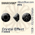 スワロフスキー XILION チャトン (1028) PP8 - クリスタル エフェクト 裏面プラチナフォイル