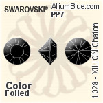 スワロフスキー Flower ファンシーストーン (4744) 10mm - カラー 裏面プラチナフォイル