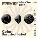 Swarovski XILION Chaton (1028) PP20 - Colour (Uncoated) With Platinum Foiling