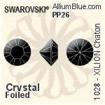 Swarovski XILION Pear Shape Fancy Stone (4328) 6x3.6mm - Clear Crystal With Platinum Foiling