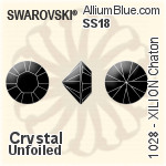 施华洛世奇 圆拱形 熨底平底石 (2080/4) SS34 - 水晶珍珠 无水银底