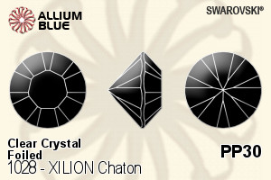Swarovski XILION Chaton (1028) PP30 - Clear Crystal With Platinum Foiling