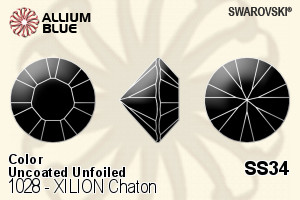 Swarovski XILION Chaton (1028) SS34 - Colour (Uncoated) Unfoiled