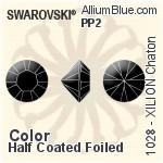 スワロフスキー XILION チャトン (1028) PP2 - カラー（ハーフ　コーティング） 裏面プラチナフォイル