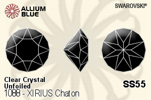 施華洛世奇 XIRIUS 施悅 鑽石形尖底石 (1088) SS55 - 透明白色 無水銀底