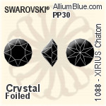 施华洛世奇XILION施亮钻石形尖底石 (1028) PP5 - 透明白色 白金水银底