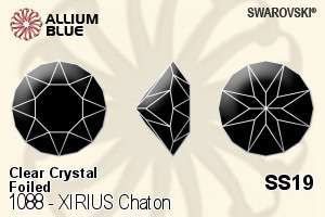 Swarovski XIRIUS Chaton (1088) SS19 - Clear Crystal With Platinum Foiling