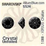 施华洛世奇XIRIUS施悦钻石形尖底石 (1088) SS24 - 透明白色 无水银底