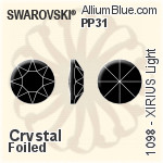 Swarovski XIRIUS Light (1098) SS24 - Clear Crystal With Platinum Foiling