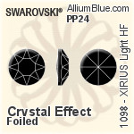 Swarovski XIRIUS Light Flat Back Hotfix (1098) PP24 - Crystal Effect With Silver Foiling