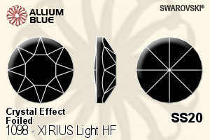 Swarovski XIRIUS Light Flat Back Hotfix (1098) SS20 - Crystal Effect With Silver Foiling
