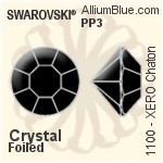 施華洛世奇 Xero 鑽石形尖底石 (1100) PP3 - 白色（半塗層） 白金水銀底