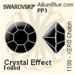 スワロフスキー Xero チャトン (1100) PP3 - クリスタル エフェクト 裏面プラチナフォイル