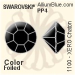 スワロフスキー Xero チャトン (1100) PP4 - カラー 裏面プラチナフォイル