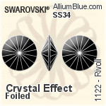 Swarovski Rivoli (1122) SS34 - Crystal Effect With Platinum Foiling