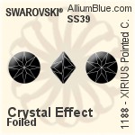 Swarovski XILION Rose Enhanced Flat Back No-Hotfix (2058) SS40 - Crystal Effect With Platinum Foiling