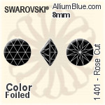 Swarovski Rose Cut (1401) 8mm - Color (Half Coated) Unfoiled