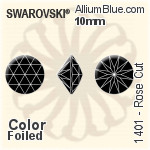 施华洛世奇 玫瑰式切割 (1401) 10mm - 颜色（半涂层） 无水银底