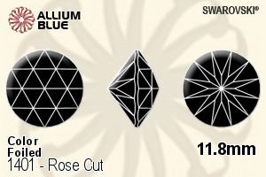Swarovski Rose Cut (1401) 11.8mm - Color With Platinum Foiling
