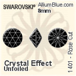 Swarovski Rose Cut (1401) 10mm - Clear Crystal With Platinum Foiling