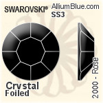 施华洛世奇 圆形 Spike 平底石 (2019) 4x4mm - 透明白色 白金水银底