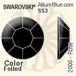 スワロフスキー Rose ラインストーン (2000) SS3 - カラー 裏面プラチナフォイル