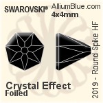 Swarovski Round Spike Flat Back No-Hotfix (2019) 5x5mm - Crystal Effect With Platinum Foiling