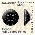 スワロフスキー XILION Rose ラインストーン ホットフィックス (2038) SS34 - カラー 裏面シルバーフォイル