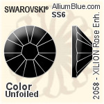 Swarovski XILION Rose Enhanced Flat Back No-Hotfix (2058) SS6 - Clear Crystal With Platinum Foiling
