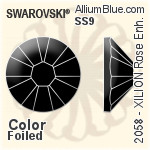 施華洛世奇XIRIUS施悅平底石 (2088) SS12 - 顏色（半塗層） 白金水銀底