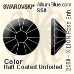 施華洛世奇XILION施亮Rose 進化版 平底石 (2058) SS9 - 顏色（半塗層） 無水銀底
