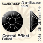 Swarovski Oval Flat Back No-Hotfix (2603) 8x6mm - Crystal Effect With Platinum Foiling