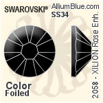 施華洛世奇 XILION 施亮 玫瑰 進化版 平底石 (2058) SS34 - 顏色 白金水銀底