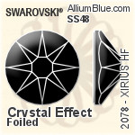 Swarovski XIRIUS Flat Back Hotfix (2078) SS48 - Crystal Effect With Silver Foiling