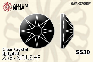 Swarovski XIRIUS Flat Back Hotfix (2078) SS30 - Clear Crystal Unfoiled