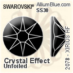 Swarovski XIRIUS Flat Back Hotfix (2078) SS30 - Color (Half Coated) With Silver Foiling